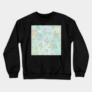 Flower Pattern Crewneck Sweatshirt